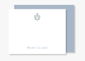 Personalized Blue Floral Stationery