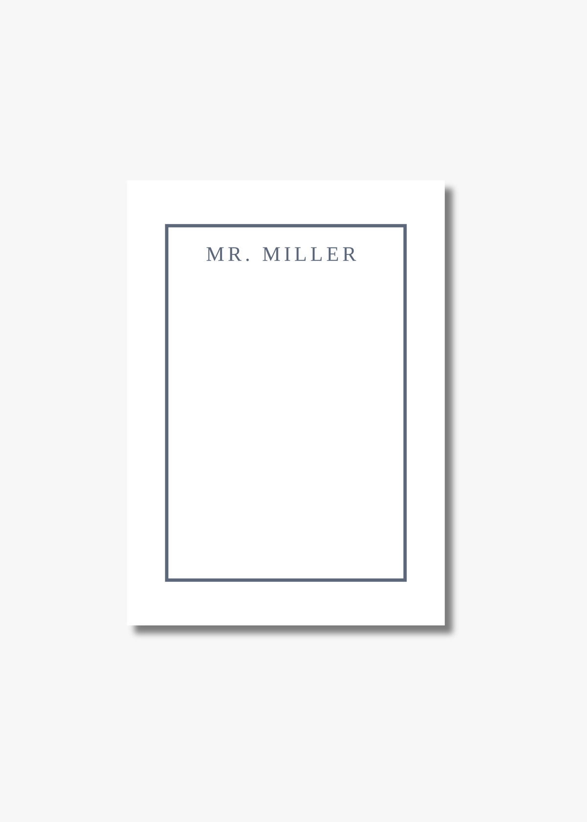 Personalized Classic Border Notepad.