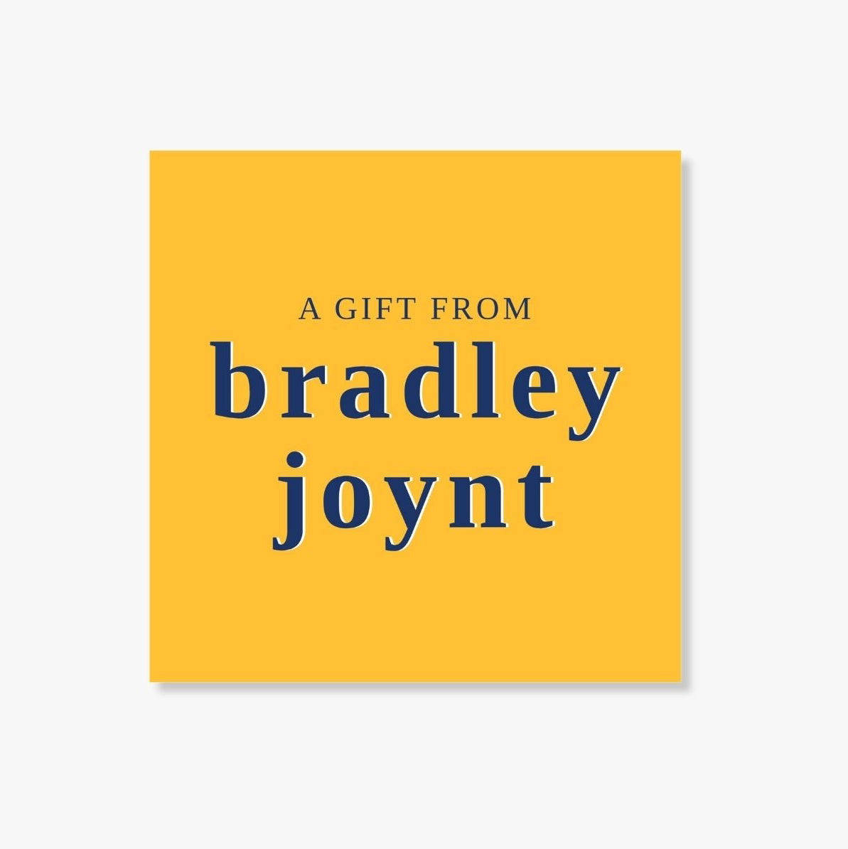 Personalized Orange Name Enclosure Cards