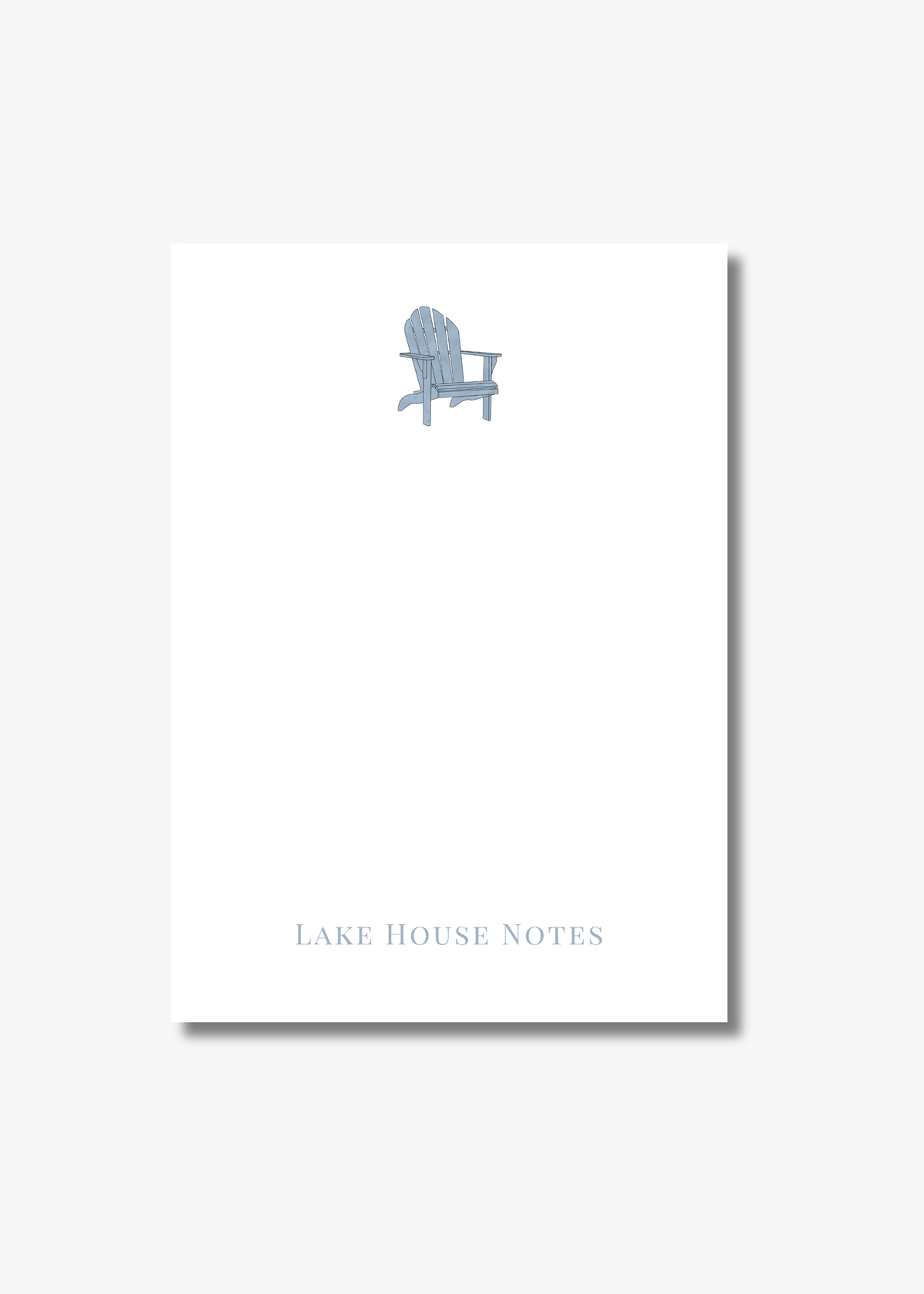 Personalized Lake Notepad with Adirondack Chair