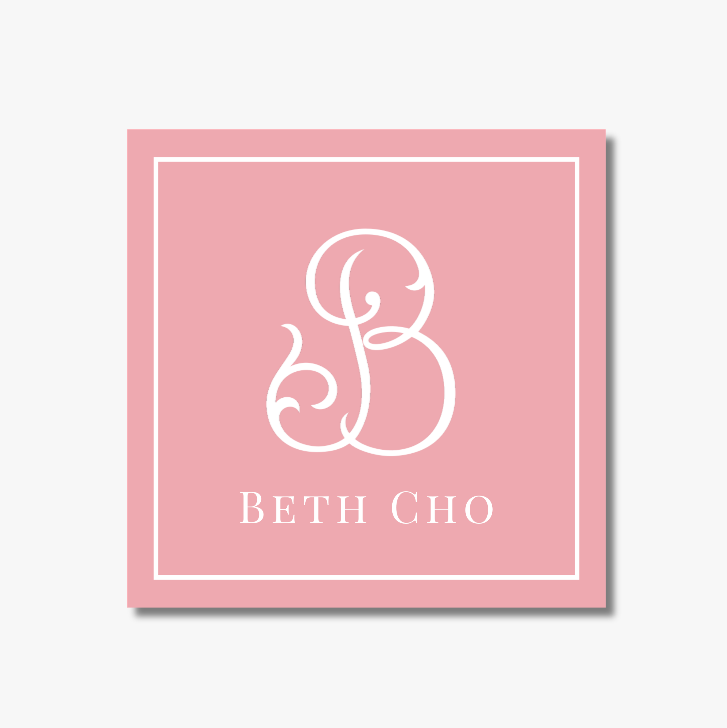 Personalized Monogram Enclosure Cards