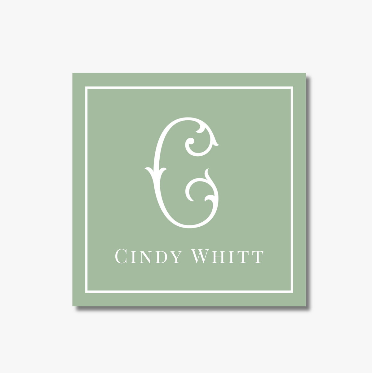 Personalized Monogram Enclosure Cards
