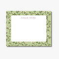 Personalized Floral Flat Notecards