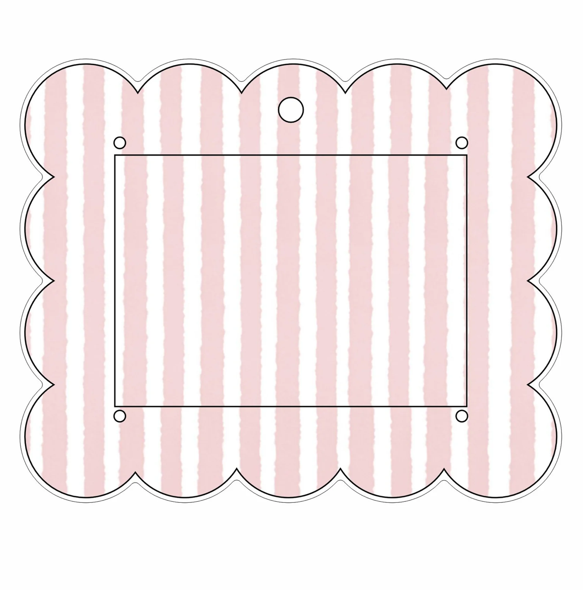 Scalloped Acrylic Photo Frame Ornament