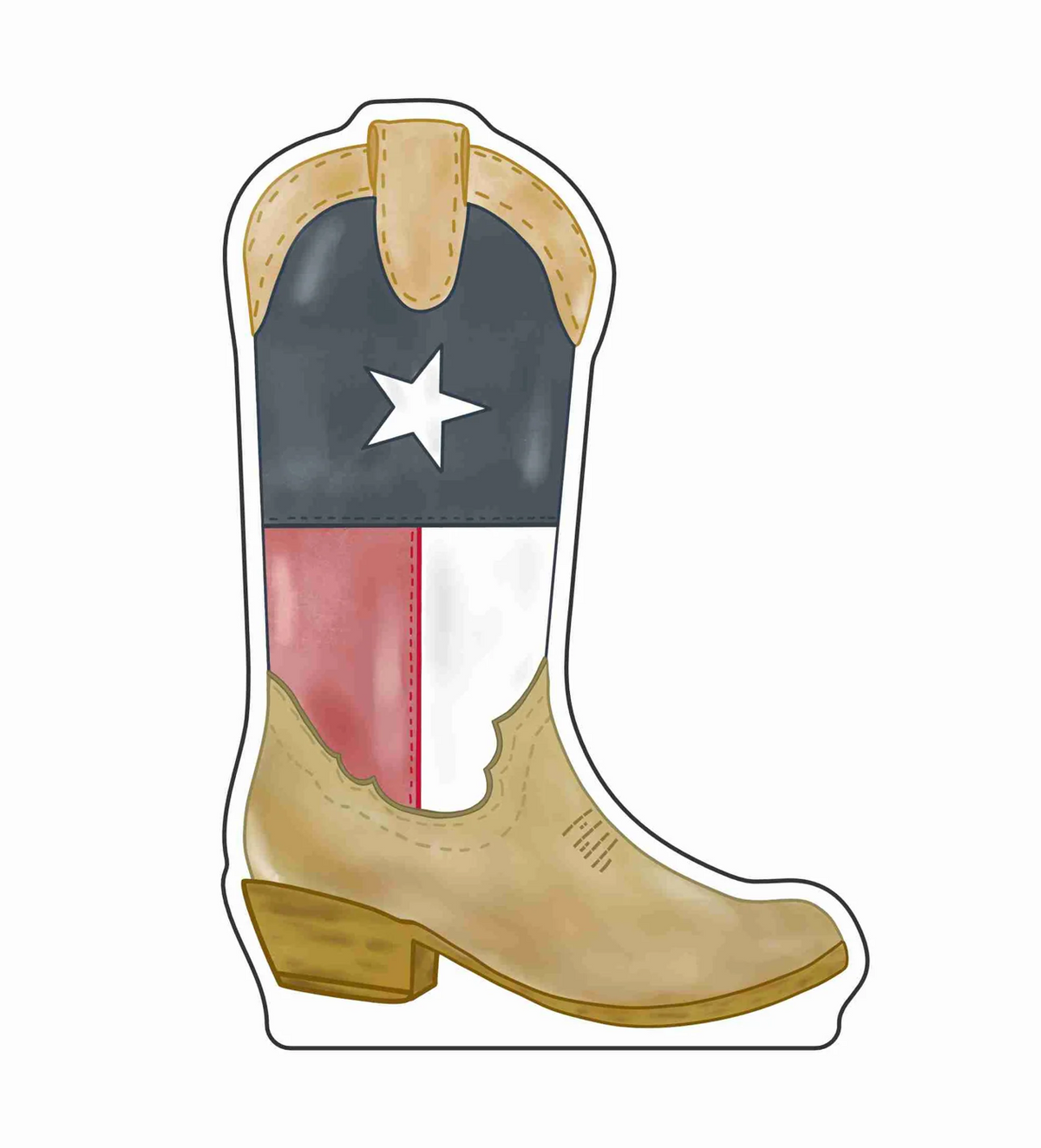 Texas Cowboy Boot Acrylic Desktop Art