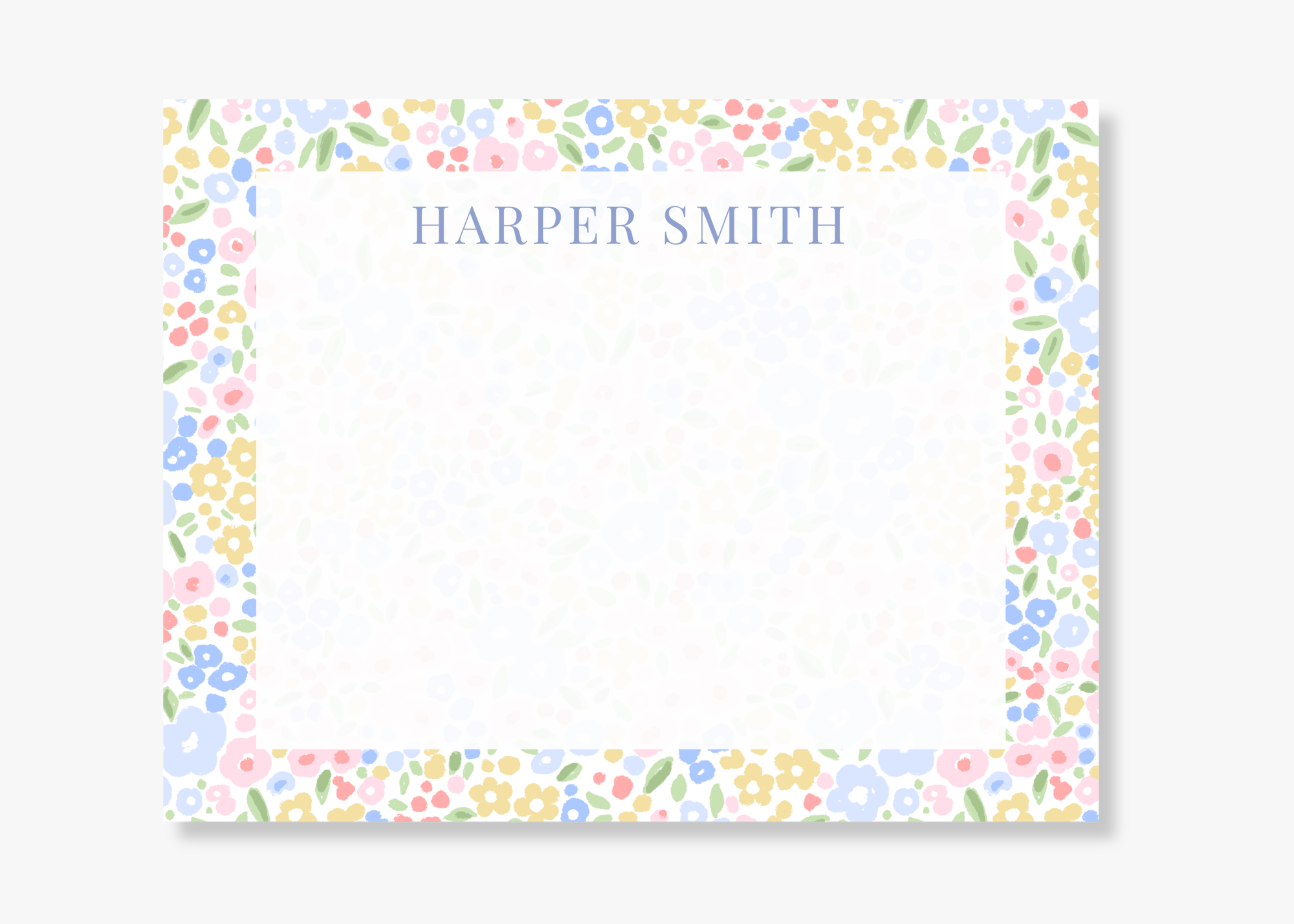 Personalized Wildflower Stationery