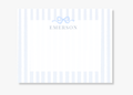 Personalized Striped Bow Stationery