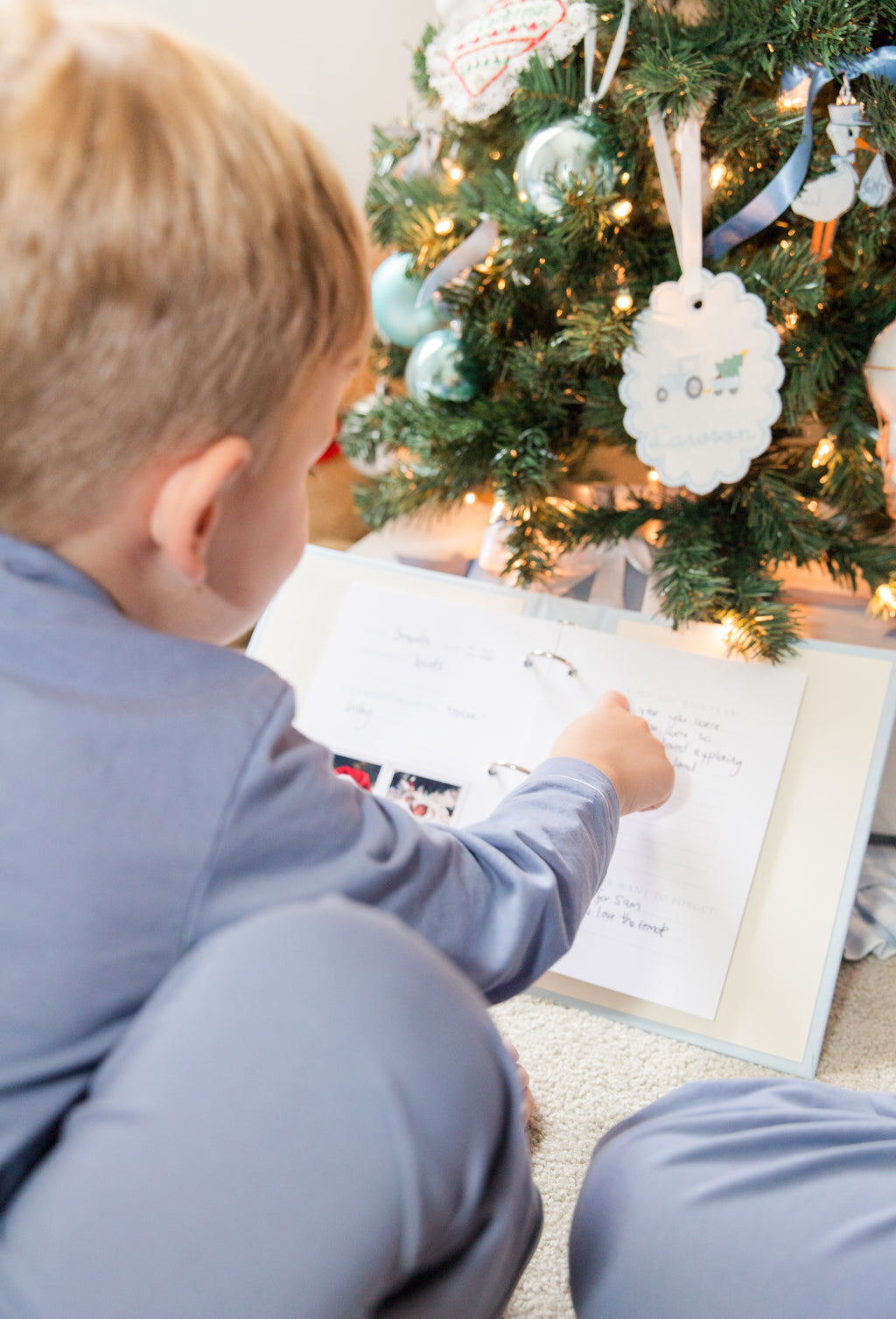 The Ornament Book: Children's Edition in Blue