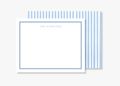 Personalized Blue Border Stationery