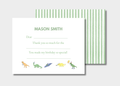 Kids Fill-in-the-Blank Dinosaur Thank You Cards | Personalized Dino Stationery