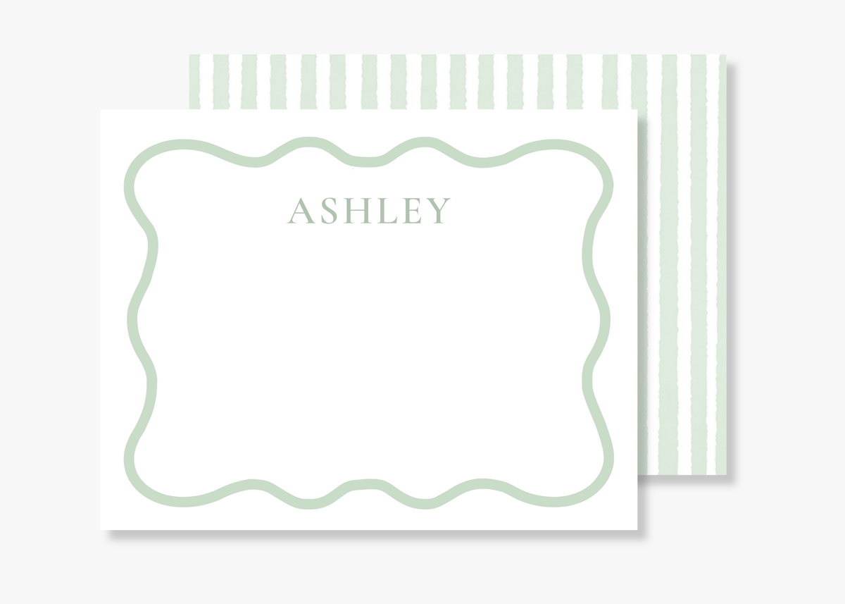 Personalized Scalloped Border Stationery